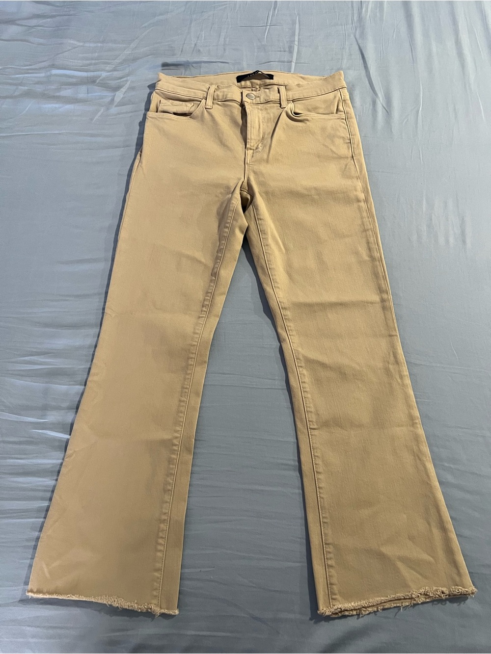 Brand Women's Flared Jeans in Light Khaki